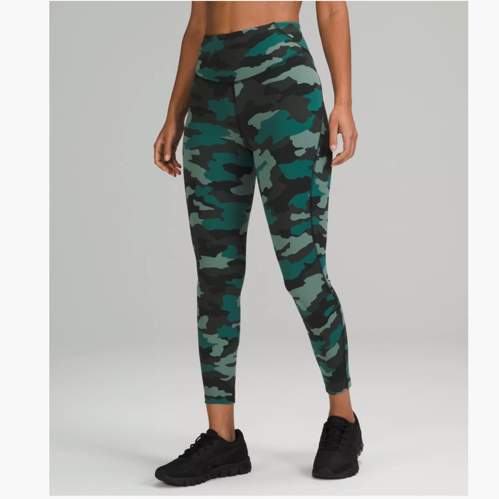 lululemon NWT Green Camo High-Rise Leggings